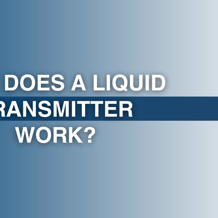 Banner with the text for How does a liquid transmitter work?