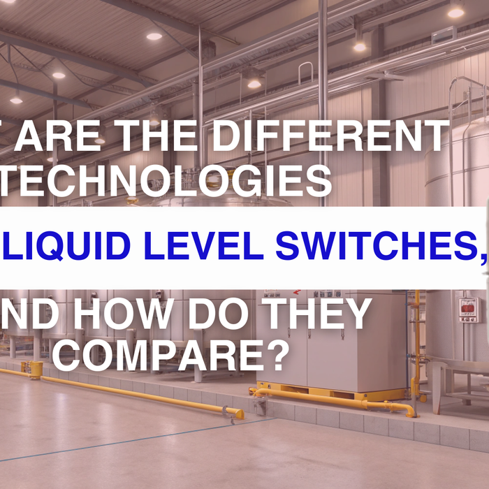 Banner with the text for What are the different technologies used in liquid level switches and how do they compare?